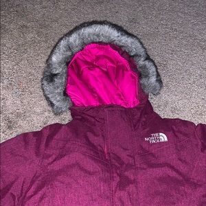 Pink North Face Winter coat.